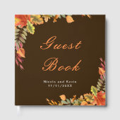 Livre D'or Rustic Autumn Fall Leaves Wedding (Recto)