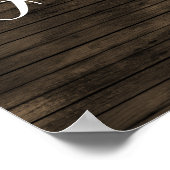 Livre d'or Rustic Barn Wood Mariage (Coin)