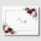 Livre D'or Rustic Burgundy Blush Floral Greenery Wedding (Verso)