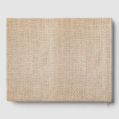 Livre D'or Rustic Burlap Orange Mariage photo (Verso)