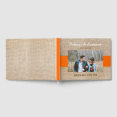 Livre D'or Rustic Burlap Orange Mariage photo (Complet)