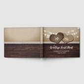 Livre D'or Rustic Country Bois Burlap et Mariage de dentelle (Complet)
