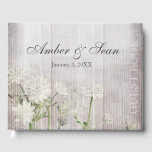 Livre D'or Rustic Country Floral Guestbook<br><div class="desc">Rustique Pays Blanc Floral Livre d'or.</div>