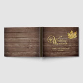 Livre D'or Rustic Country Gold Leaf Automne Mariage Automne (Complet)