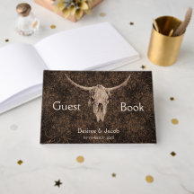 Rustic Elegant Wedding Brown Western Bull Skull