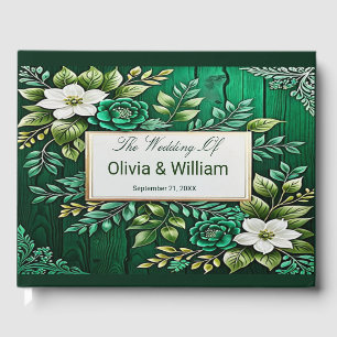 Livre D'or Rustic Emerald Green Mariage