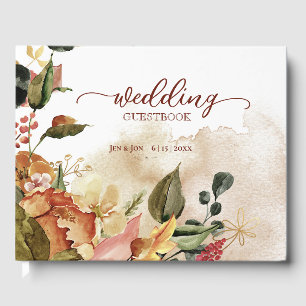 Livre D'or Rustic Fall Floral Mariage
