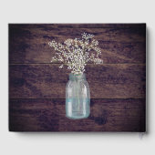 Livre D'or Rustic Grange Mariage Wood Mason Jar Babys Respire (Verso)