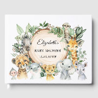 Rustic Green Jungle Safari Animaux Baby shower
