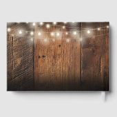 Livre D'or Rustic Horseshoes String Lights Barn Wood Wedding (Verso)