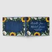 Livre d'or Rustic Mariage de Navy Blue Sunflower (Complet)