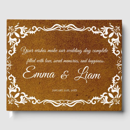 Livre D'or Rustic Mexican Wedding Guest Book  (Recto)