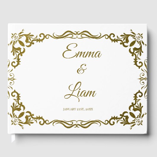 Livre D'or Rustic Mexican Wedding Guest Book  (Recto)