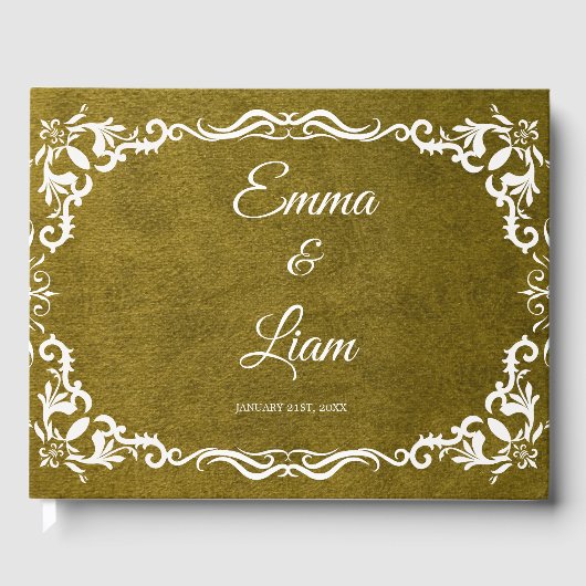 Livre D'or Rustic Mexican Wedding Guest Book  (Recto)