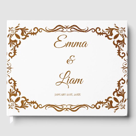 Livre D'or Rustic Mexican Wedding Guest Book  (Recto)