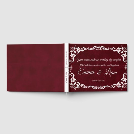 Livre D'or Rustic Mexican Wedding Guest Book  (Complet)