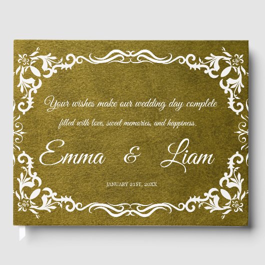 Livre D'or Rustic Mexican Wedding Guest Book  (Recto)