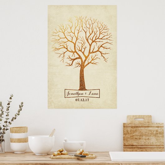 Livre d'or Rustic Thumbprint Mariage (Cuisine)
