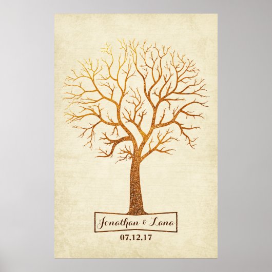 Livre d'or Rustic Thumbprint Mariage (Devant)