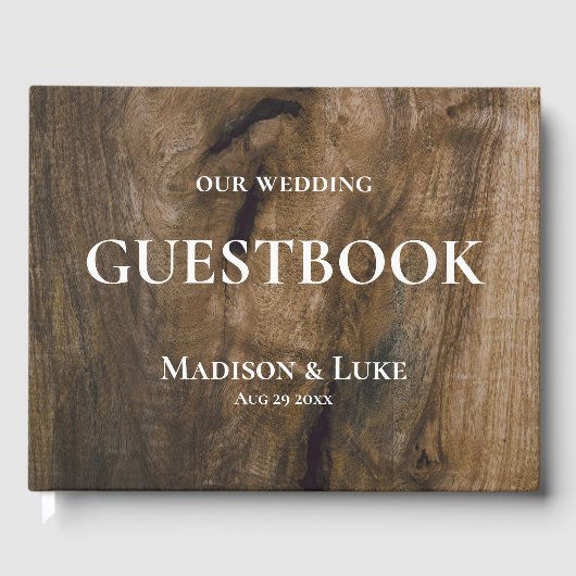Livre d'or Rustic Wood Custom Wedding (Recto)