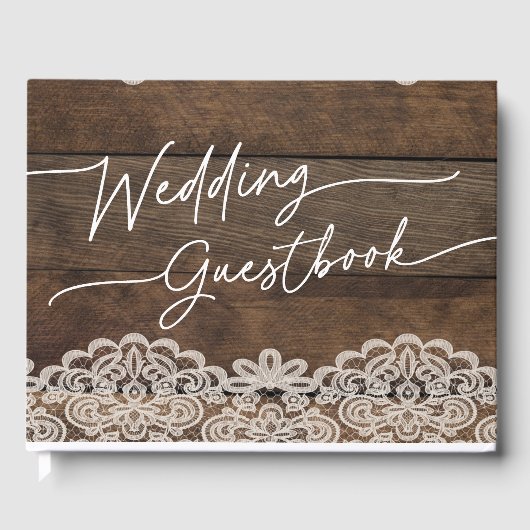 Livre d'or Rustic Wood et Mariage campagnard de de (Recto)