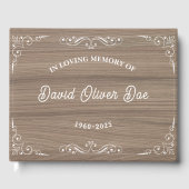Livre D'or Rustic wooden Simple Custom Photo Text Memorial (Recto)