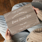 Livre D'or Rustic wooden Simple Custom Photo Text Memorial