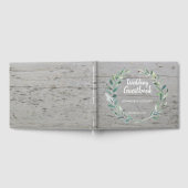 Livre D'or Rustique Aquarelle olive feuille Mariage bois (Complet)