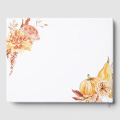 Livre D'or Rustique Automne Floral Citrouille Mariage Gold Sc (Verso)