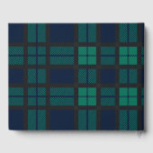 Livre D'or Rustique Blackwatch Script Mariage Tartan (Verso)