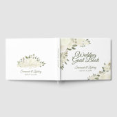 Livre D'or Rustique blanc ivoire Floral Boho Chic Mariage (Complet)