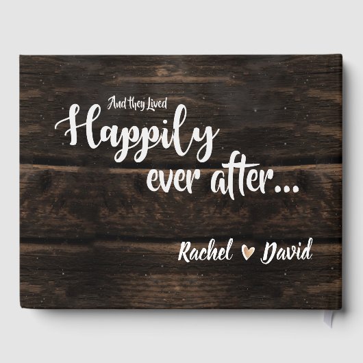 Livre D'or Rustique Bois Chaîne Lumières Mariage Garde mémoir (Verso)