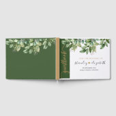 Livre D'or Rustique Botanique Vert & Or Mariage Foliage (Complet)
