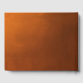 Livre D'or Rustique Burnt Orange Couple Photo Mariage d'autom (Verso)