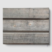 Livre D'or Rustique chic Mariage de bois de barnwood (Verso)