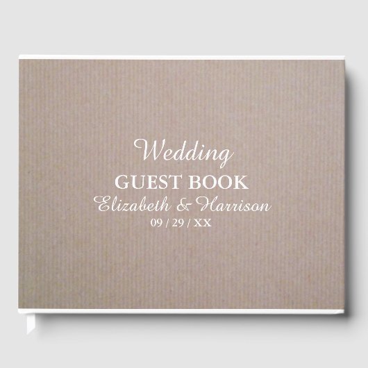 Livre D'or Rustique Country Kraft Mariage (Recto)