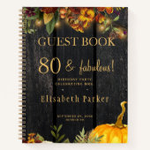 Livre d'or rustique d'automne pour anniversaire to (Devant)