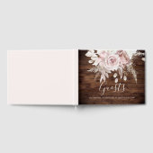 Livre D'or Rustique Dusty Rose & Blush Floral Mariage (Complet)