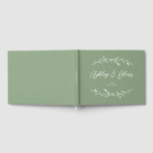 Livre D'or Rustique Elegant Sage Green Fleur sauvage Mariage (Complet)