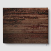 Livre d'or Rustique en bois Brown et écriture manu (Verso)