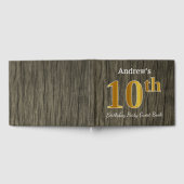 Livre D'or Rustique, Faux Gold 10th Birthday Party; Nom perso (Complet)