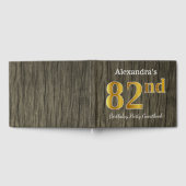 Livre D'or Rustique, Faux Gold 82e fête d'anniversaire; Nom p (Complet)