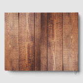 Livre D'or Rustique feuilles aquarelle Mariage bois grange (Verso)