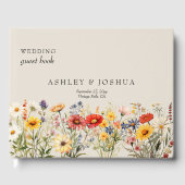 Livre D'or Rustique Fleur sauvage automne et été Mariage flor (Recto)