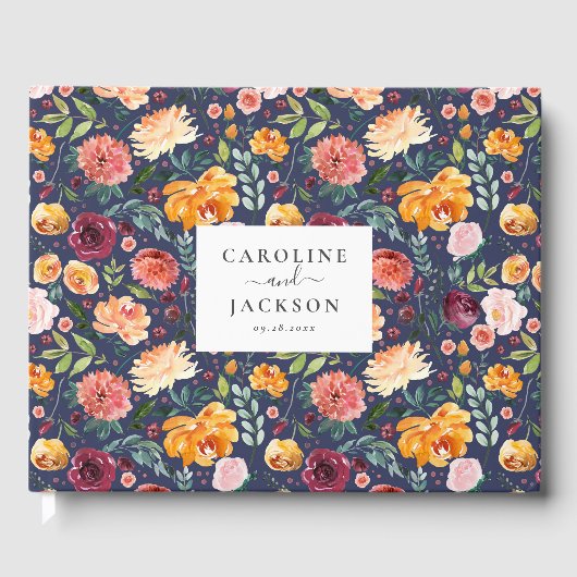 Livre d'or Rustique Floral Mariage (Recto)