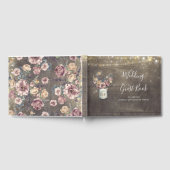 Livre D'or Rustique Floral Mason Jar Barn Mariage (Complet)
