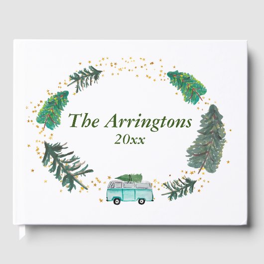 Livre D'or Rustique Florals Camper de ferme Personnalisé (Recto)