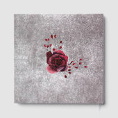 Livre D'or Rustique gothique Noir & Bourgogne Mariage d'Hallo (Verso)