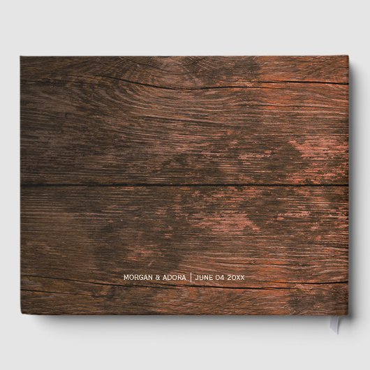 Livre D'or Rustique Grange bois Mason Jar String Mariage (Verso)