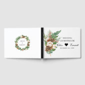 Livre D'or Rustique hiver Botanique Blanc Floral Mariage (Complet)